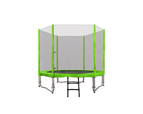 Батут SkyRamiz з зовнішньою сіткою 8 футів 244 см зелений