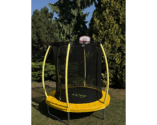 Батут WCG 0603 з внутрішньою сіткою 6 футів 187 см жовтий Батут WCG 0603 з внутрішньою сіткою 6 футів 187 см жовтий
