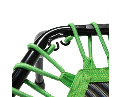 Батут для фітнесу VIRTUFIT PRO з поручнем 127 см, чорно-зелений