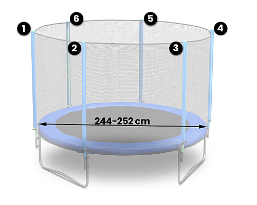 Сітка захисна для батута Neo-Sport 183 см 6 футів