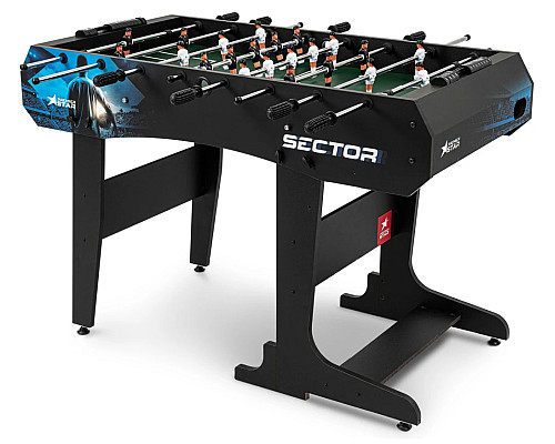 Настільний футбол Hop-Sport Sector, 120 x 61 x 81,5 см - чорно-синій