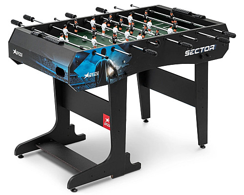Настільний футбол Hop-Sport Sector, 120 x 61 x 81,5 см - чорно-синій