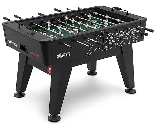 Настільний футбол Hop-Sport Attack, 147,5 x 81 x 90 см - чорний