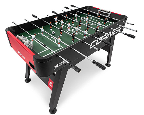 Настільний футбол Hop-Sport Corner, 140 x 68 x 84 см - чорно-червоний