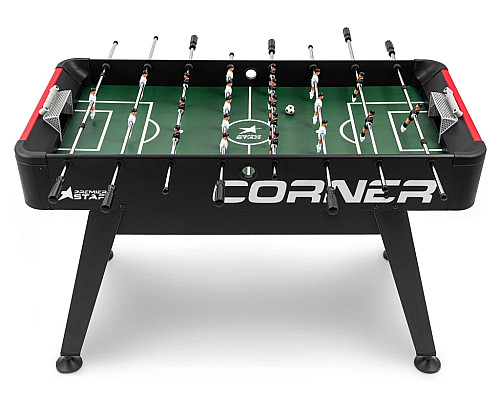 Настільний футбол Hop-Sport Corner, 140 x 68 x 84 см - чорно-червоний