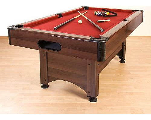 Більярдний стіл GamesPlanet Trendline Dawn 6ft + аксесуари, 184 x 108 x 82 см - коричнево-червоний