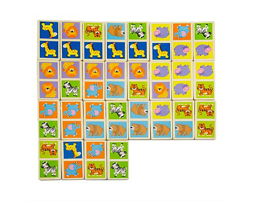 Дерев'яне доміно Viga Toys Звірята 51307