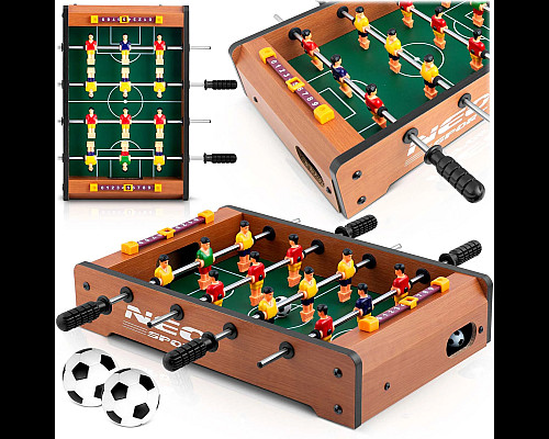 Настільний футбол Neo-Sport NS-439, 34,5 x 22 x 7 см, коричневий
