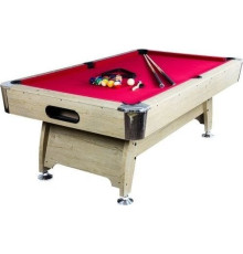 Більярдний стіл GamesPlanet 7 футів + аксесуари для більярду світло-коричневий/рожевий