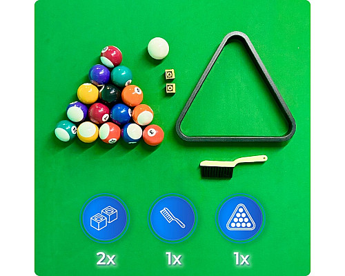 Більярдний стіл THUNDER BOLD-BLACK 7FT, 214 х 122 х 81 см