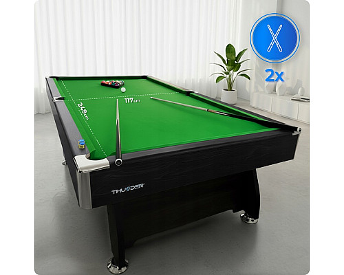 Більярдний стіл THUNDER BOLD-BLACK 9FT, 214 х 122 х 81 см