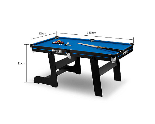 Більярдний стіл з аксесуарами Neo-Sport NS-808, 183 x 92 x 81 см