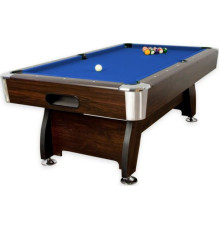 Більярдний стіл GamesPlanet 7 футів + аксесуари для більярду темно коричневий/синій