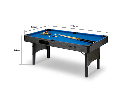Більярдний стіл з аксесуарами Neo-Sport NS-809, 178 x 95 x 80 см