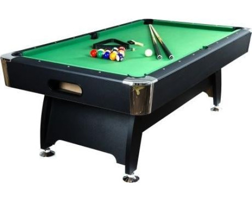 Більярдний стіл GamesPlanet 7 футів + аксесуари для більярду чорний/зелений