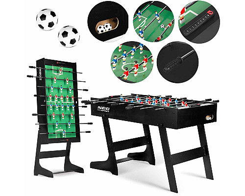 Настільний футбол Neo-Sport NS-803, 121 x 61 x 80 см - чорний