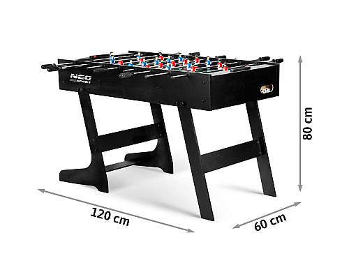Настільний футбол Neo-Sport NS-803, 121 x 61 x 80 см - чорний