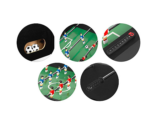 Настільний футбол Neo-Sport NS-803, 121 x 61 x 80 см - чорний