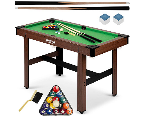 Більярдний стіл з аксесуарами Neo-Sport NS-807, 122 x 61 x 76 см - темно-коричневий