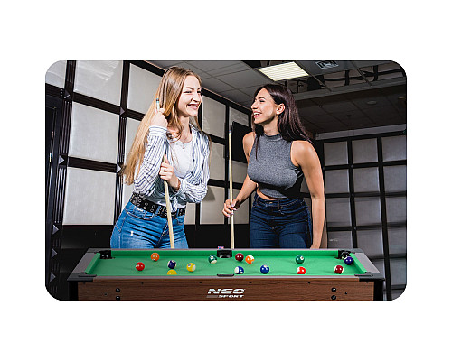 Більярдний стіл з аксесуарами Neo-Sport NS-807, 122 x 61 x 76 см - темно-коричневий