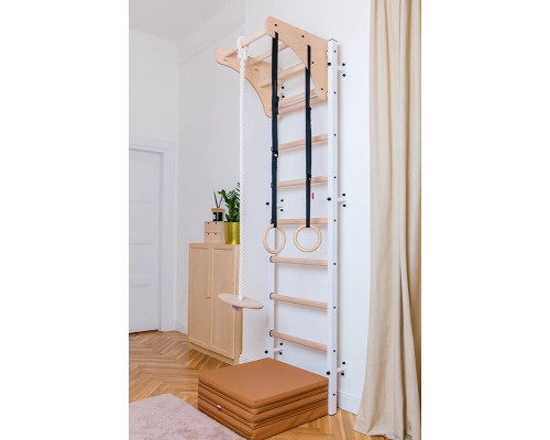 Шведська стінка BenchK 711W + A204 з аксесуарами, біла