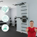 Шведська стінка Małpiszon Gamma Workout Grand 224 х 95 см з турніком та поручнями, біла