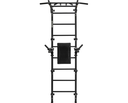 Шведська стінка Małpiszon Gamma Workout Grand 224 х 95 см з турніком та поручнями, чорна