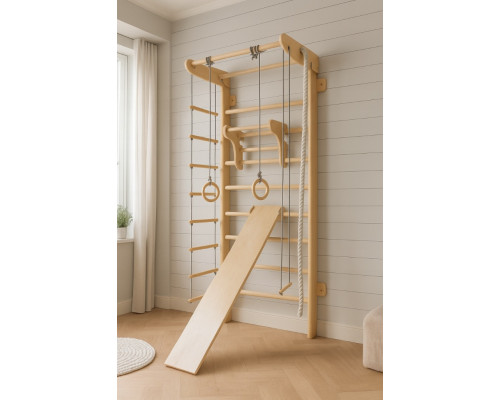 Шведська стінка Małpiszon Numi Plus Irelio 225 х 92 см з аксесуарами, бежева