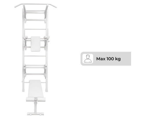 Шведська стінка Małpiszon X-Sport Max з турніком та лавою 230 х 105 см
