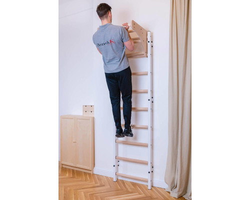 Шведська стінка BenchK 310W 240 x 67 см з турніком, біла