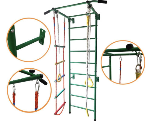 Шведська стінка MASTER Ribs 5 225 х 85 см, зелена