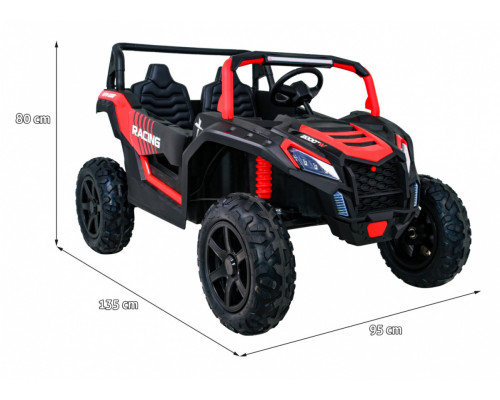 Баггі Strong Racing ATV для 2 дітей Червоний + Безщітковий мотор + Надувні колеса + Audio LED