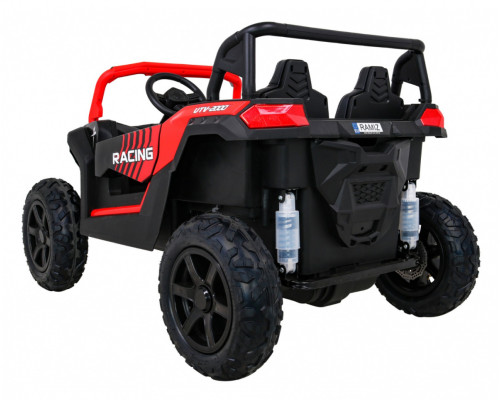 Баггі Strong Racing ATV для 2 дітей Червоний + Безщітковий мотор + Надувні колеса + Audio LED