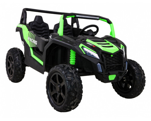 Баггі Strong Racing ATV для 2 дітей Green + Безщітковий мотор + Надувні колеса + Audio LED