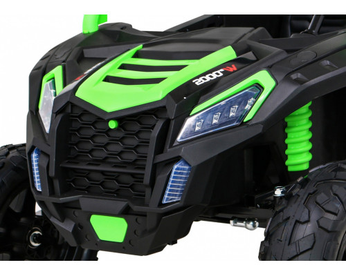 Баггі Strong Racing ATV для 2 дітей Green + Безщітковий мотор + Надувні колеса + Audio LED