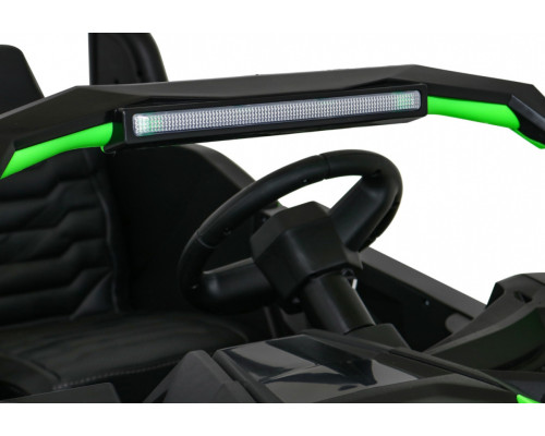 Баггі Strong Racing ATV для 2 дітей Green + Безщітковий мотор + Надувні колеса + Audio LED