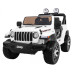 Дитячий Jeep Wrangler Rubicon на акумуляторі Білий + Пульт + Радіо MP3 LED + Колеса EVA