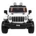 Дитячий Jeep Wrangler Rubicon на акумуляторі Білий + Пульт + Радіо MP3 LED + Колеса EVA