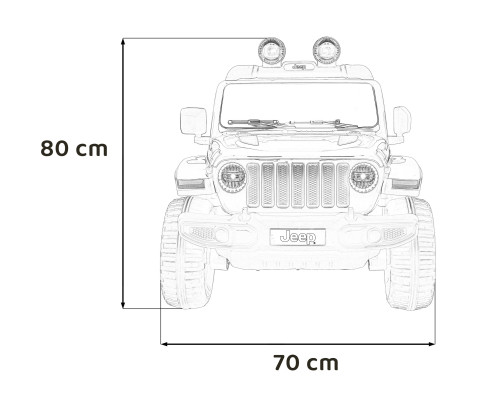 Дитячий Jeep Wrangler Rubicon на акумуляторі Білий + Пульт + Радіо MP3 LED + Колеса EVA