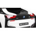 BMW I8 Lift Battery Car White + Пульт + Повільний Старт + 3-точкові ремені безпеки + MP3 USB + LED