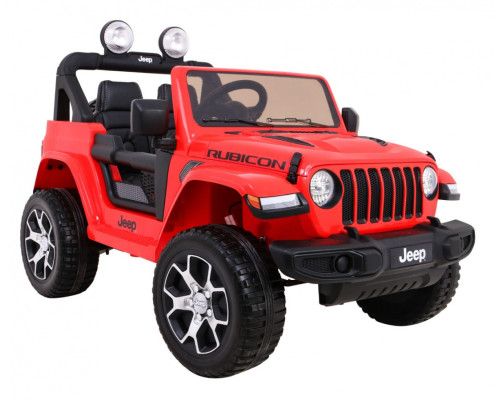 Дитячий Jeep Wrangler Rubicon на акумуляторі Червоний + Пульт + Радіо MP3 LED + Колеса EVA