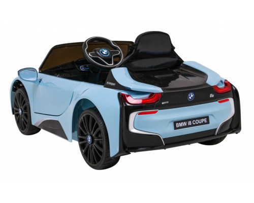 BMW I8 Lift Battery Car Blue + Пульт + Повільний Старт + 3-точкові ремені безпеки + MP3 USB + LED