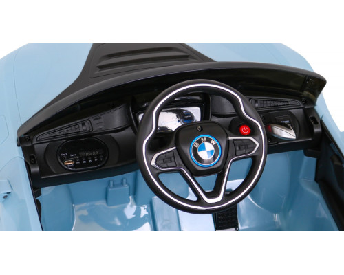 BMW I8 Lift Battery Car Blue + Пульт + Повільний Старт + 3-точкові ремені безпеки + MP3 USB + LED