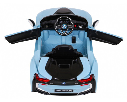 BMW I8 Lift Battery Car Blue + Пульт + Повільний Старт + 3-точкові ремені безпеки + MP3 USB + LED