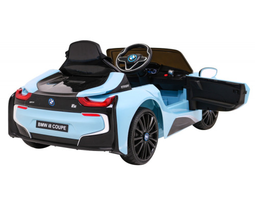 BMW I8 Lift Battery Car Blue + Пульт + Повільний Старт + 3-точкові ремені безпеки + MP3 USB + LED