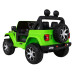 Дитячий Jeep Wrangler Rubicon на акумуляторі Зелений + Пульт + Радіо MP3 LED + Колеса EVA