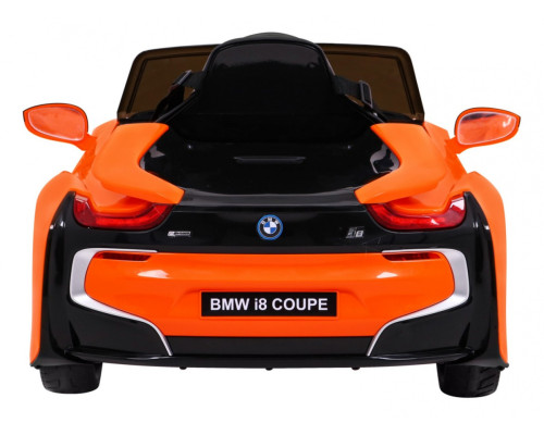 BMW I8 Lift Car з акумулятором Помаранчевий + Пульт + Безкоштовний Старт + 3-точкові ремені безпеки + MP3 USB + LED