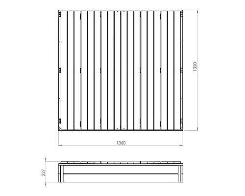 Пісочниця EXIT Aksent 136 x 132 см