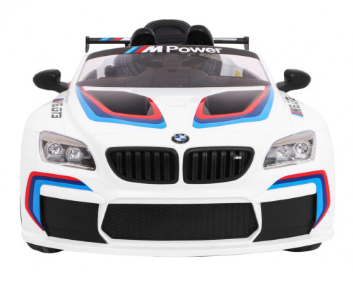 BMW M6 GT3 Автомобіль на акумуляторі для дітей Білий + Повітря + Звуки MP3 Світло + Пульт