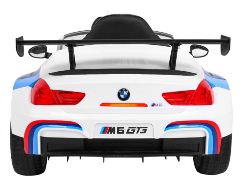 BMW M6 GT3 Автомобіль на акумуляторі для дітей Білий + Повітря + Звуки MP3 Світло + Пульт